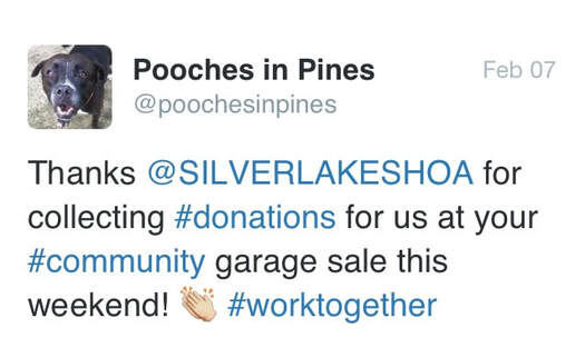 Thank you Tweet from Pooches in Pines
